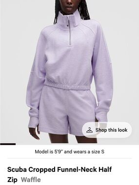 Scuba Cropped Funnel-Neck Half Zip